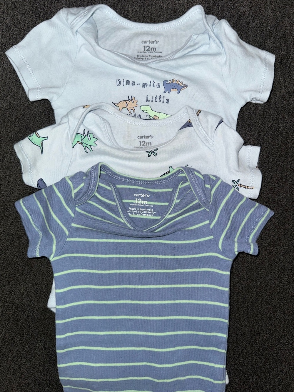 Baby Boy Short Sleeve One Piece Set of 7 - Picture 3 of 5